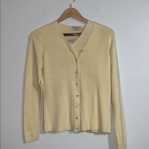 Lord & Taylor Yellow 2 Piece Sweater Set